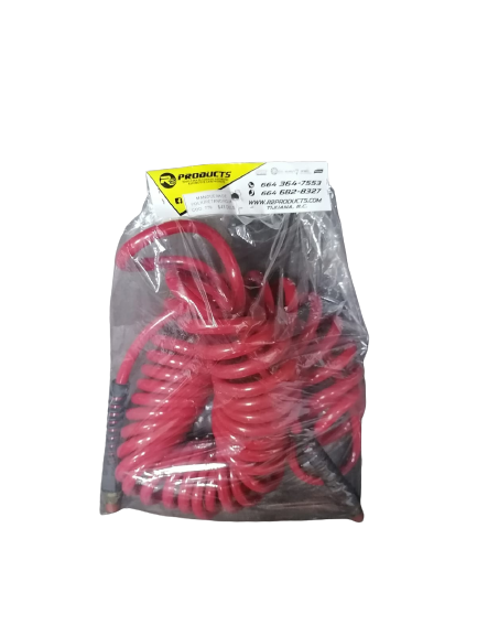 Manguera de poliuretano Roja 1/4" NPT Rosca Macho Pieza