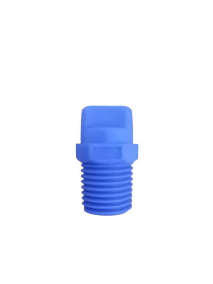 Boquilla de Plástico Rosca Macho Azul 1/4"