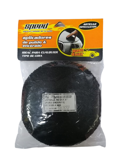 Esponja negra 6" (Para Encerar) Pieza